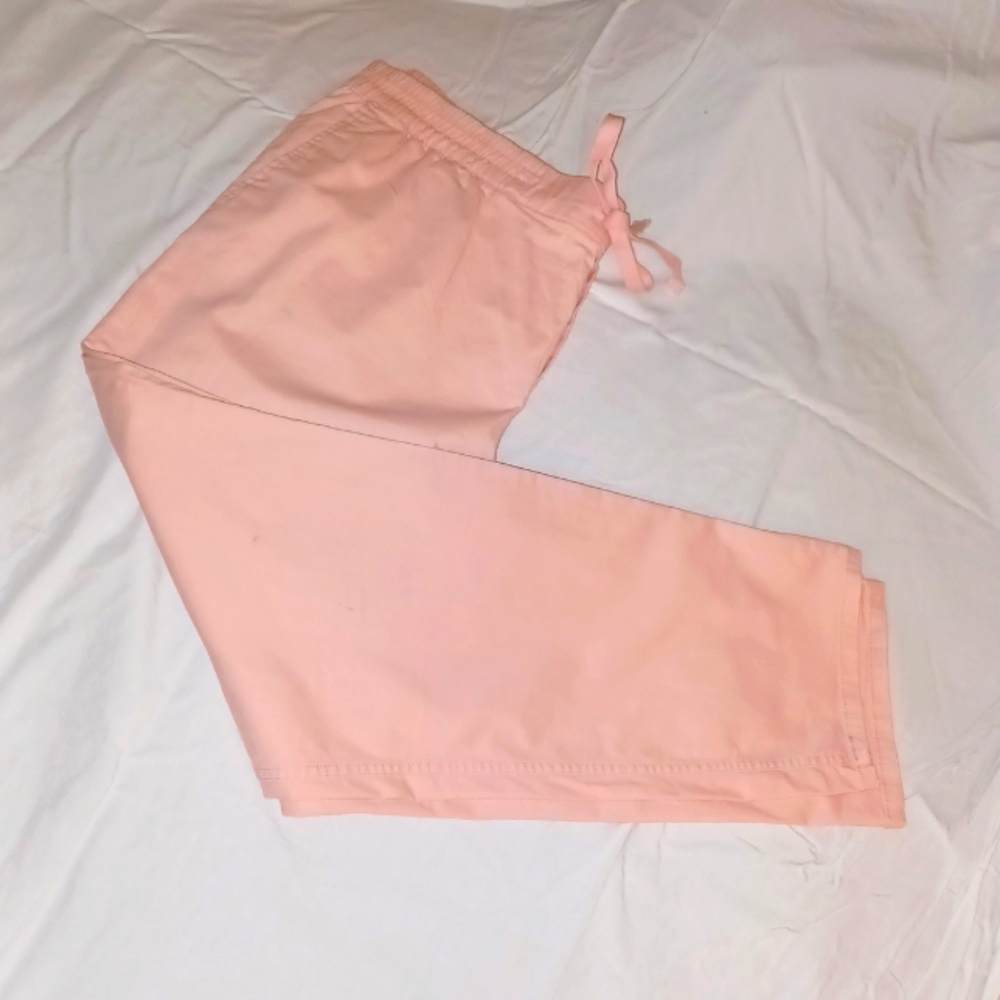 Old Navy Pale Pink Cotton loose leg pants w/elasticated waistband NWOT